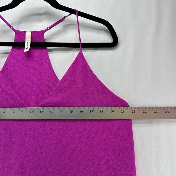 Tyche Tank Top Womens Sz L V-Neck Adjustable Strap Racerback Flowy Cami Fuchsia - Picture 9 of 10